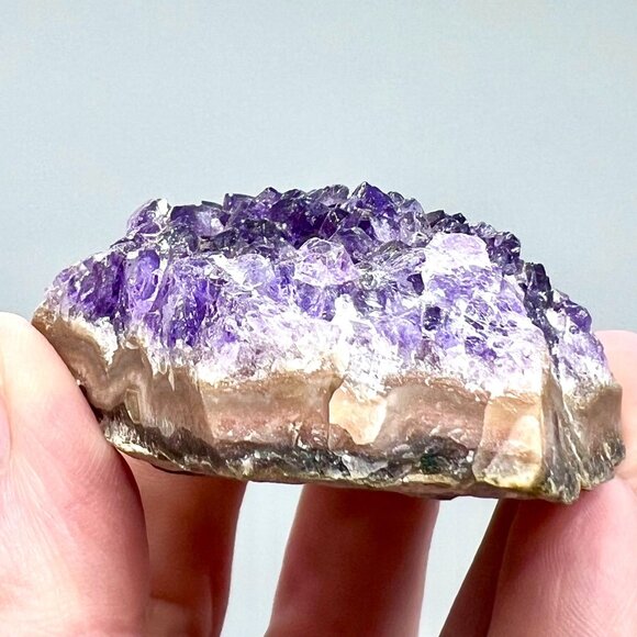 Natural Amethyst Crystal Cluster Raw Purple Quartz Geode - Picture 3 of 10